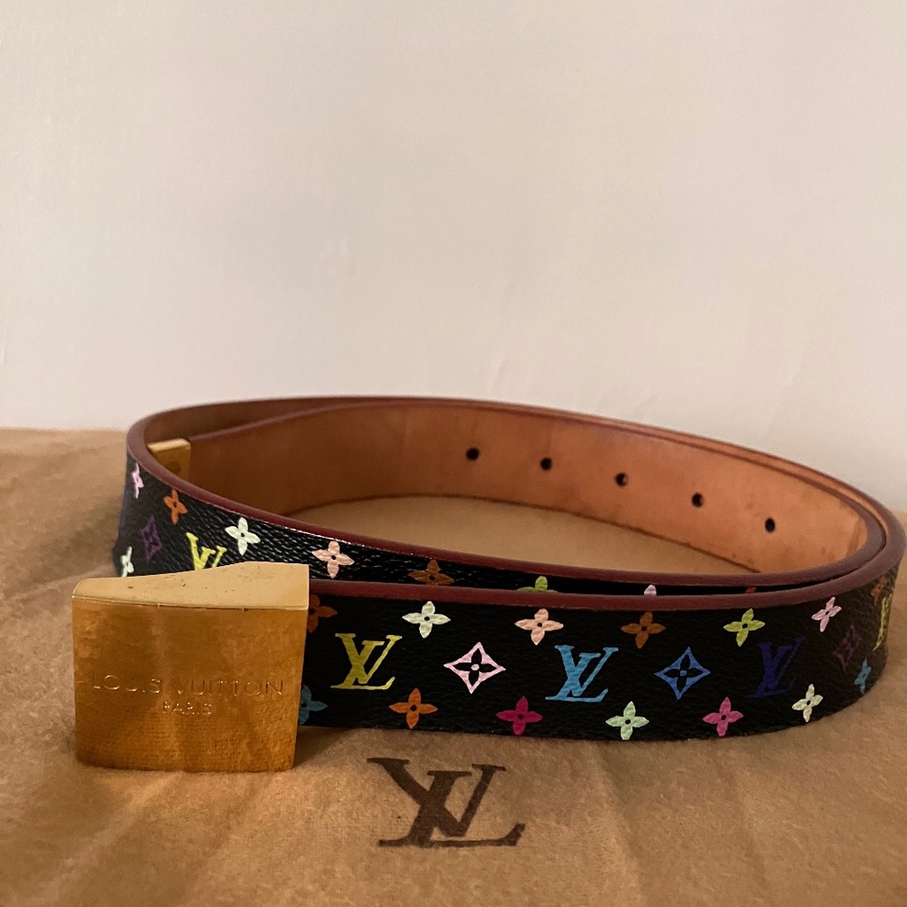 LV Black Murakami belt